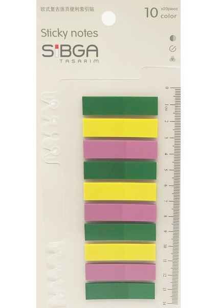 Şeffaf Renkli Postit Post-It Post It. Kitap Ayracı Ayraç Postit Sticker Not Kağıdı 200 Yaprak