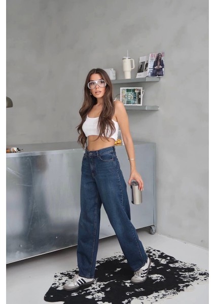 Arkadan Tokalı Jeans Pantolon indirimleri