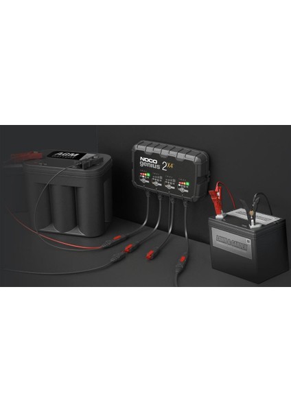 GENIUS2X4 6V/12V 40A Çoklu/4’lü Akıllı Akü Şarj ve Akü Bakım/desülfatör