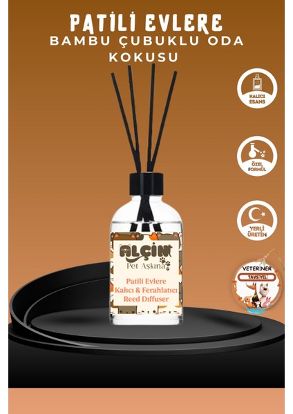 Patili Evlere Özel Kalıcı Çubuklu Oda Kokusu Bambu Kokusu White Soup Reed Diffuser 100ML