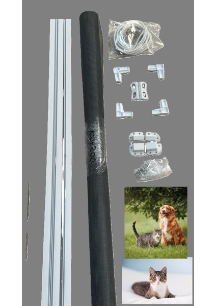 17X25KEDİ Teli Kapı Sinekliği Söktak Demonte Beyaz fiyatları