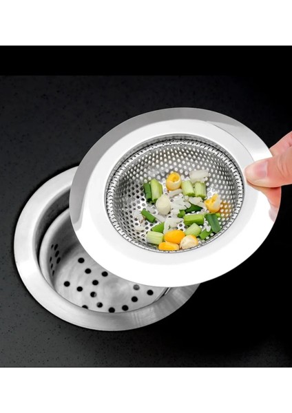 5 Adet Paslanmaz Lavabo Süzgeçi 7,5 cm