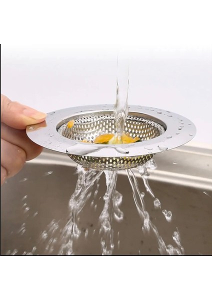 5 Adet Paslanmaz Lavabo Süzgeçi 7,5 cm