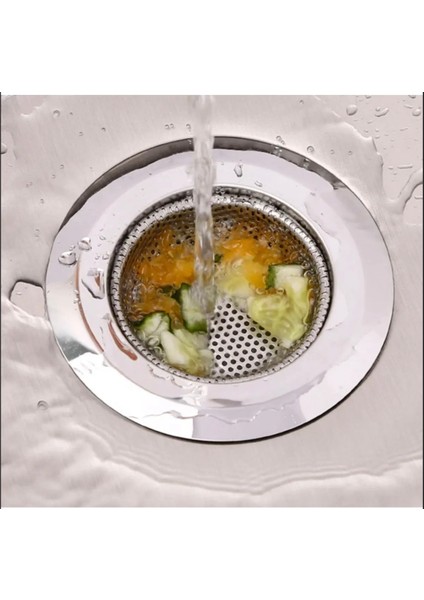 5 Adet Paslanmaz Lavabo Süzgeçi 7,5 cm
