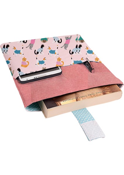 Desenli Yıkanabilir Cepli Kitap Kılıfı 20 x 25 cm Çok Amaçlı Çanta Book Cover fiyatları