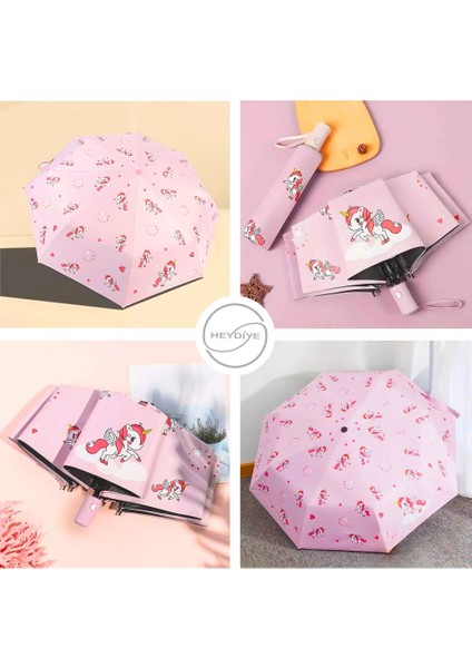Fantastik Kids (UV99+ Güneş / Yağmur) Poni Otomatik Aç/kapa Şemsiye