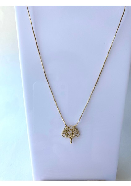 Özel Seri Xuping Ağaç Taşlı Kalpli Gold Kolye modelleri