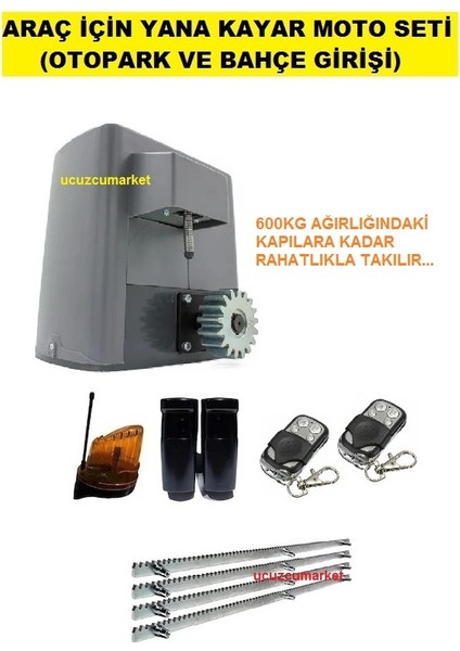 Araç Için Yana Kayar Moto Seti (Otopark - Bahçe Girişleri Için En Ideal Ürün)