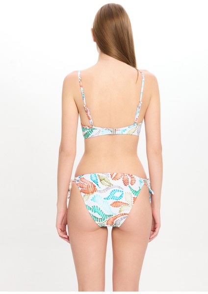 Çok Renkli Dokulu Geniş Üçgen Bikini Takımı 25SW002ST