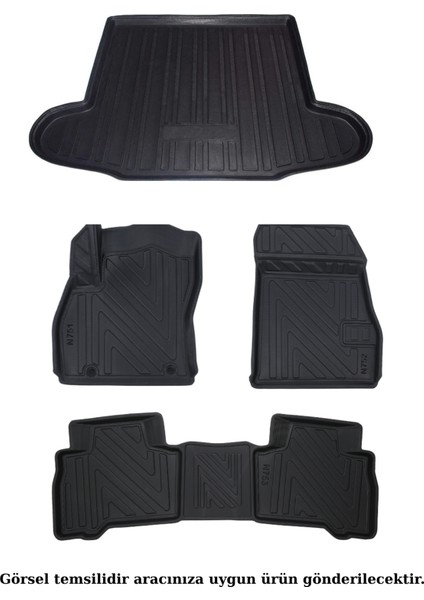 Hyundai Accent Era 2006-2012 4d Havuzlu Paspas Takımı+ 4d Bagaj Havuzu