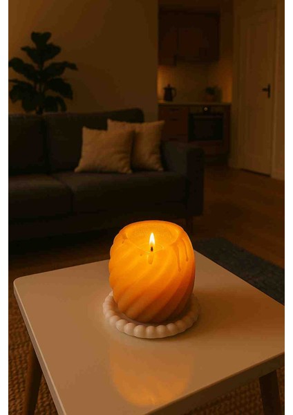 Dekoratif Mumlar bellevie candles 4'lu Mum Seti Doğal El Yapımı