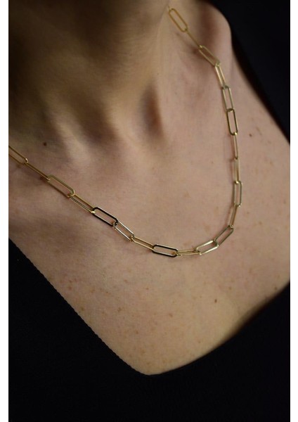 Özel Seri Xuping Düz Ataç Gold Kolye