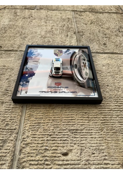 Porsche 911 Carrera 21X21 cm Çerçeveli Metal Levha Baskı fırsatları