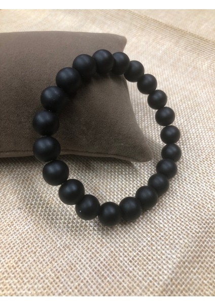 10 mm Mat Oniks Doğal Taş Bileklik