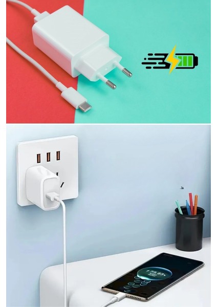 120W USB Hızlı Type C Uçlu Kablolu Şarj Aleti