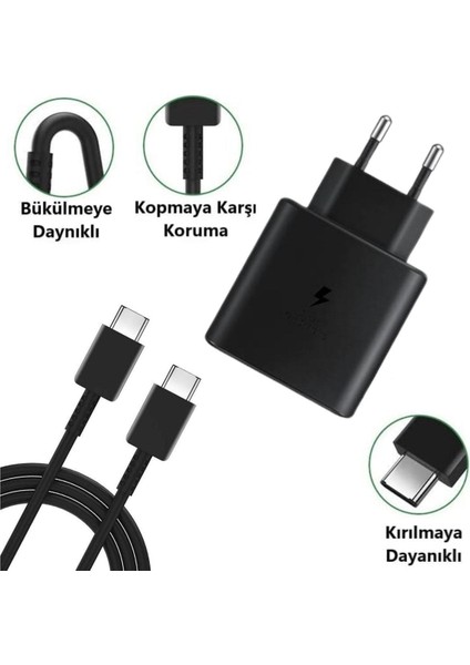 65W Hızlı Şarj Edebilen Type C Uçlu Şarj Aleti