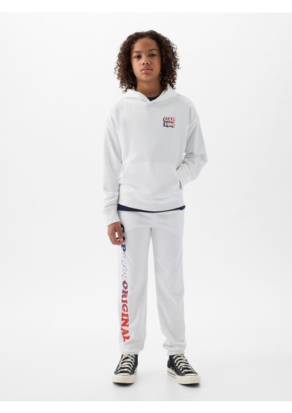 Erkek Çocuk Beyaz Gap Logo Jogger Eşofman Altı modelleri