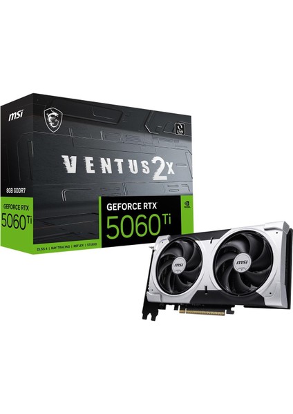 Msı Geforce Rtx 5060 Tı 8g Ventus 2x Oc Plus 8gb Gddr7 128B DX12 Pcıe 5.0 X16 (3xdp 1xhdmı)