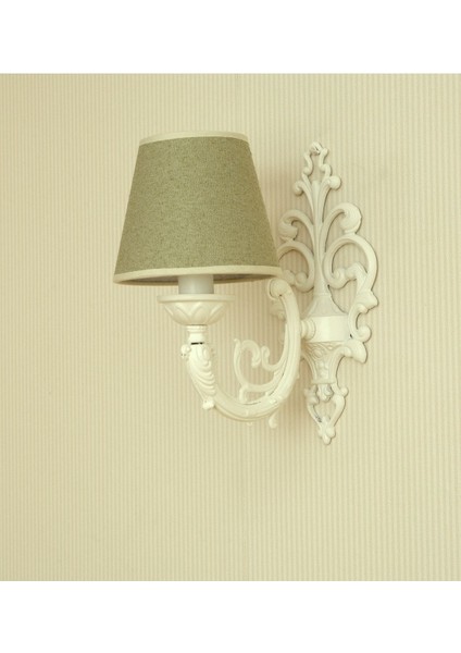 Ponti Tekli Aplik Krem-Yeşil