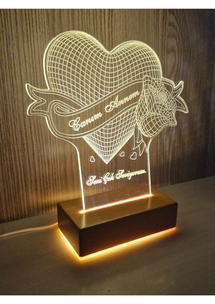 Anneler Günü Için LED Gece Lambası Canım Annem LED Gece Lambası Anneler Günü Hediyesi fiyatları
