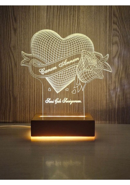 Anneler Günü Için LED Gece Lambası Canım Annem LED Gece Lambası Anneler Günü Hediyesi modelleri