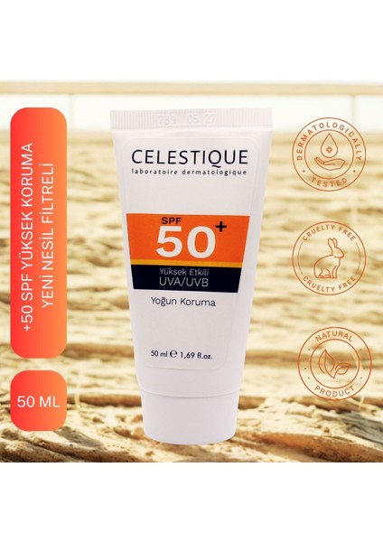 Celestıque 50 SPF + Yüksek Koruma Güneş Kremi