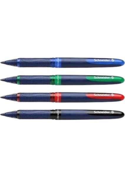 Schneıder One Busıness Konik Uçlu Roller Kalem 0,6 mm Mavi-Kırmızı-Siyah-Yeşil ( 4 Adet )