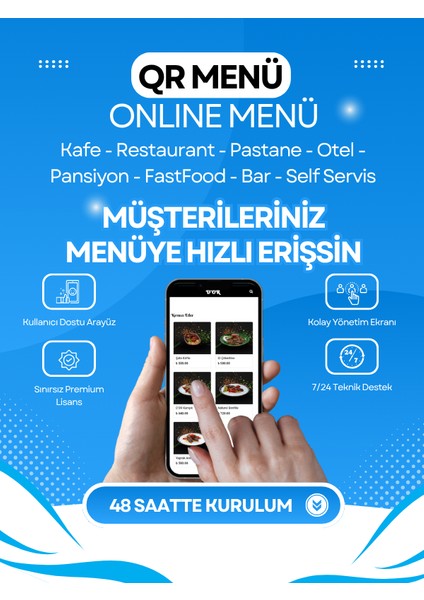 Qr Kod Online Menü Kafe Lokanta Restoran Oteller Kare Kod
