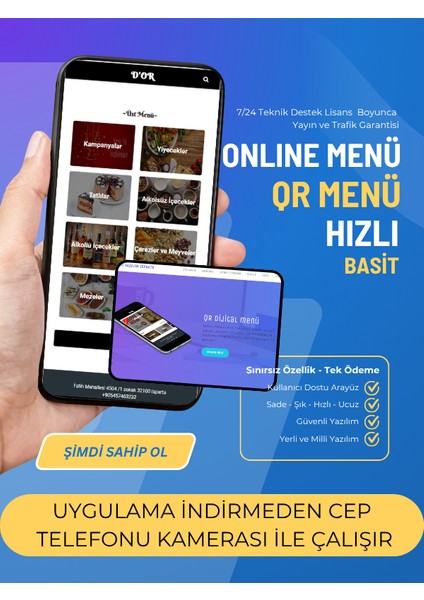 Qr Kod Online Menü Kafe Lokanta Restoran Oteller Kare Kod