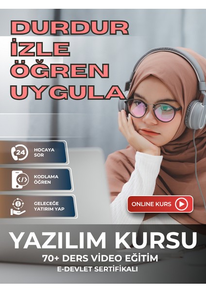 Sertifikalı Online Kodlama Yazılım Eğitimi Programlama Kursu