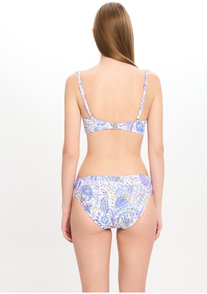 Kadın Şal Desen Dokulu Tek Omuz Bikini Takımı 25SW012ST