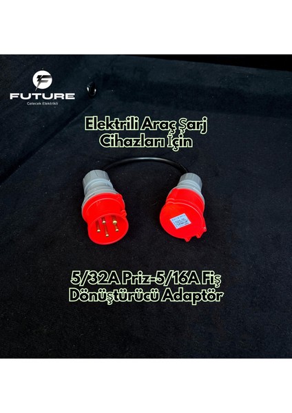Dönüştürücü Şarj Adaptör 5/16A Fiş - 5/32A Priz BKT-0711-2511