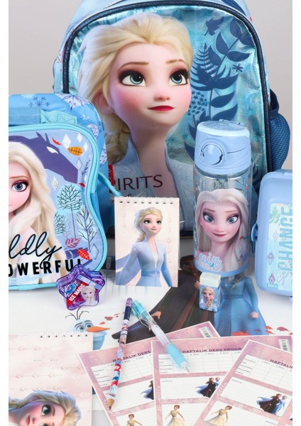Dekomus Lisanslı Elsa Frozen Tek Bölmeli Küçük Boy 32 cm Anaokul ve Beslenme Çantası,matara,beslenme Kabı Ile Full Okul/kırtasiye Seti fiyatları