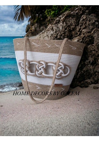 Hasır Omuz Çantası Plaj Çantası Günlük Çanta El Emeği Handmade