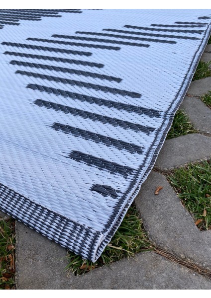 Plastik Katlanabilir Halı Hasır Çift Taraflı Plaj Kamp Piknik Teras Bahçe Balkon Yıkanabilir Hasır