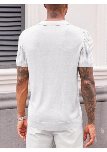 Wallace Polo Yaka Triko T-Shirt Beyaz - S fiyatları