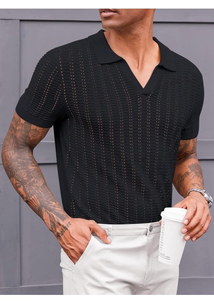 Wallace Polo Yaka Triko T-Shirt Siyah - Xl fiyatları