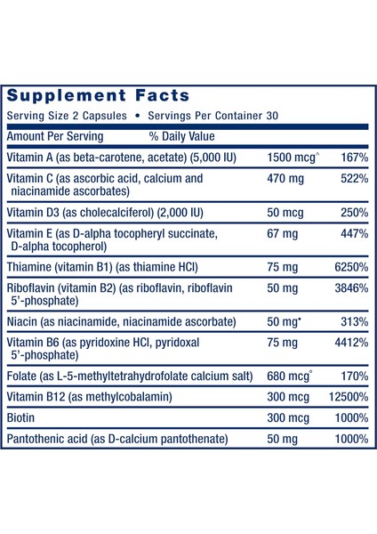 Two-Per-Day Multivitamin – Mineral Heart Brain Blood Vessel & Cellular Health 60 Caps fırsatları