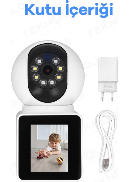 Cmr-11 Monitörlü Smart Ip Full Hd 360° Akıllı Güvenlik Kamerası Bebek Kamerası