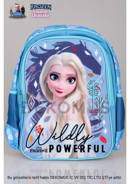 Dekomus Lisanslı "mavi Karlar Ülkesi Elsa Koleksiyonu" Okul Çantası,beslenme Çantası ve Kalem Çantası 3'lüsü indirimleri