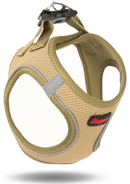Luckypaw Air Mesh Harness Kedi-Köpek Göğüs Tasması Açık Kahverengi (3-5kg) [xsmall]