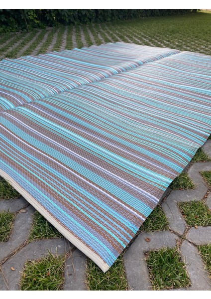Plastik Katlanabilir Halı Hasır Bahçe Teras Balkon Piknik Plaj Yıkanabilir Çift Taraflı Hasır