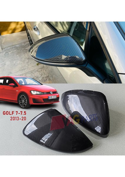 Golf 7 Karbon Ayna Kapağı - Golf 7 Dikiz Aynası Karbon Stik Kapak