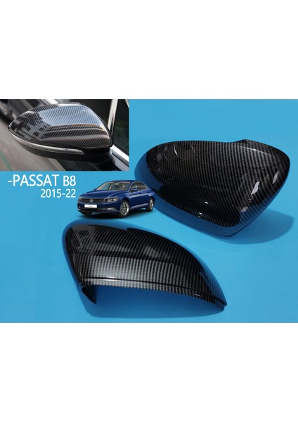 Passat B8 Karbon Ayan Kapağı - Passat B8 Karbon Desen Aksesuar