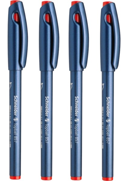 Schneıder Topball 857 Konik Uçlu Roller Kalem 0,6 mm Kırmızı ( 4 Adet )
