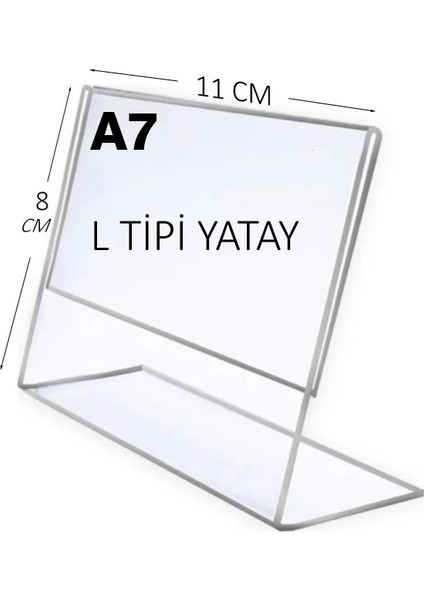 A7 L Tipi Yatay Masa Üstü Şeffaf Pleksi / Föylük-Fiyatlık-Menü-Broşürlük