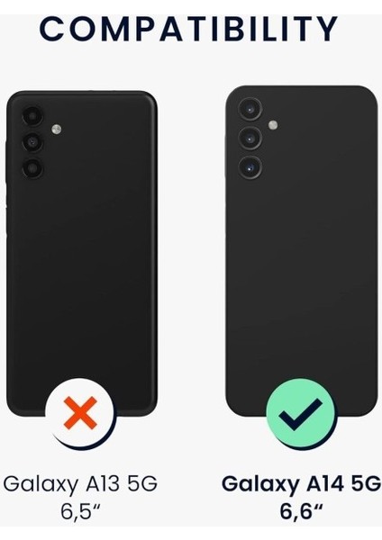 Samsung Galaxy A14 5g SM-A146 Uyumlu 360° Ön Arka Tam Koruyucu Şeffaf Silikon Full Body Kılıf