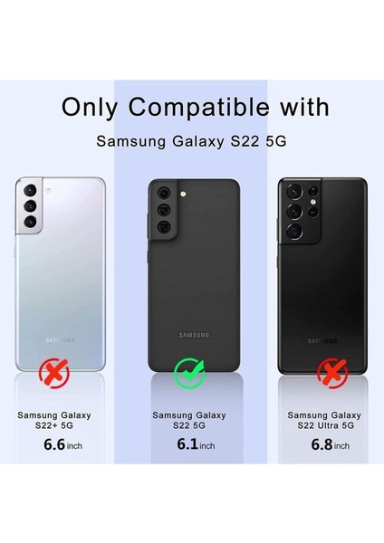 Samsung Galaxy S22 Exynos SM-S901B Uyumlu 360° Ön Arka Tam Koruyucu Şeffaf Silikon Full Body Kılıf