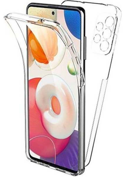 Samsung Galaxy A33 SM-A336E Uyumlu 360° Ön Arka Tam Koruyucu Şeffaf Silikon Full Body Kılıf