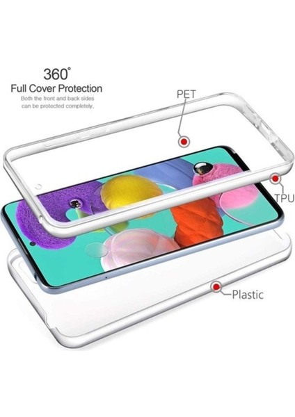 Samsung Galaxy A33 SM-A336E Uyumlu 360° Ön Arka Tam Koruyucu Şeffaf Silikon Full Body Kılıf
